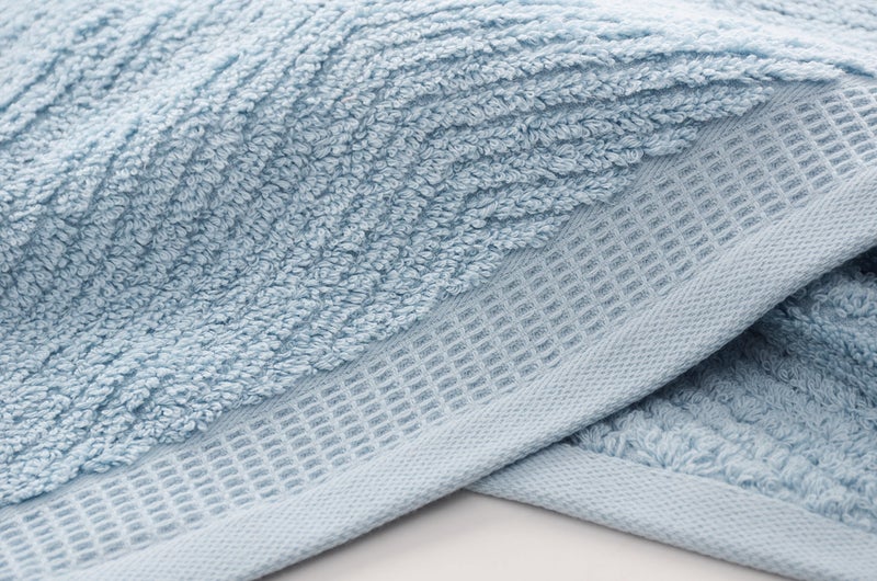 Leisofter Decorative Cotton Hand Towels for Bathroom Clearance with Hanging Loops(Light Blue, 2-Pack, 14" x 29") - Image 2