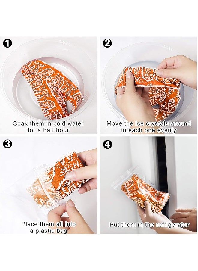 Bellady Bellady Cooling Neck Wraps Ice Bandanas for Summer, Indoor, Outdoor Cooler Headband,Orange  - Image 5
