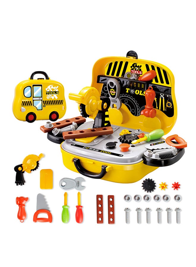 31 Piece Kids Tool Set Pretend Play Disassembly Tool Box For Toddlers Boys and Girls Gift 28x25x37.5cm - Image 1