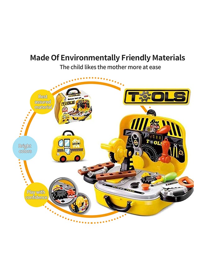 31 Piece Kids Tool Set Pretend Play Disassembly Tool Box For Toddlers Boys and Girls Gift 28x25x37.5cm - Image 5