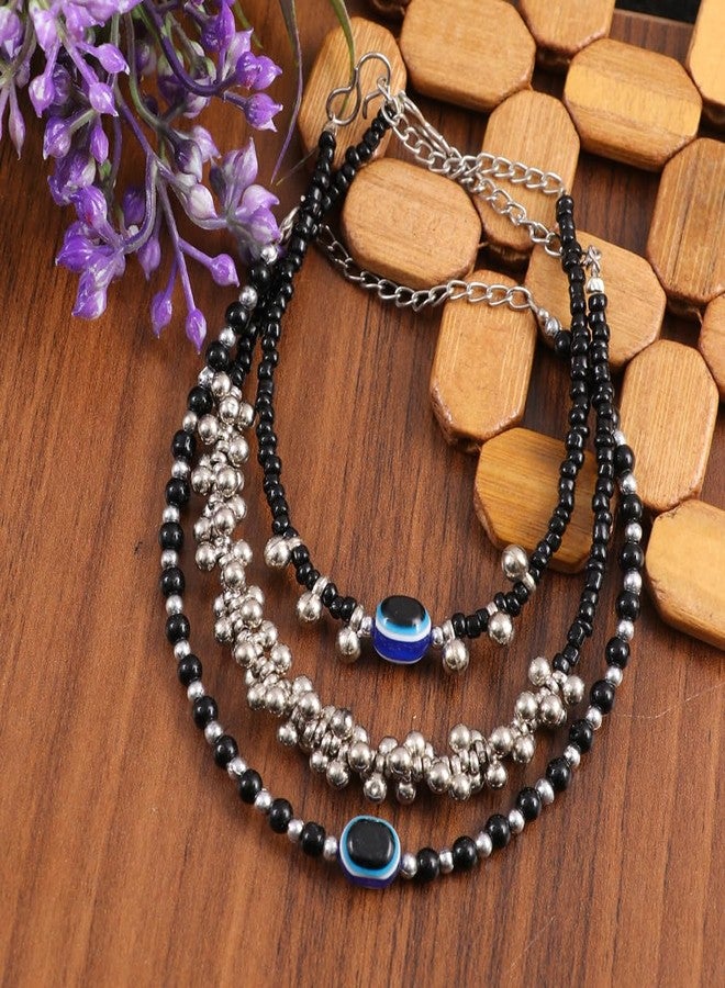 Vientiq Pack-3 Beaded Anklet Evil Eye Combo - Image 5