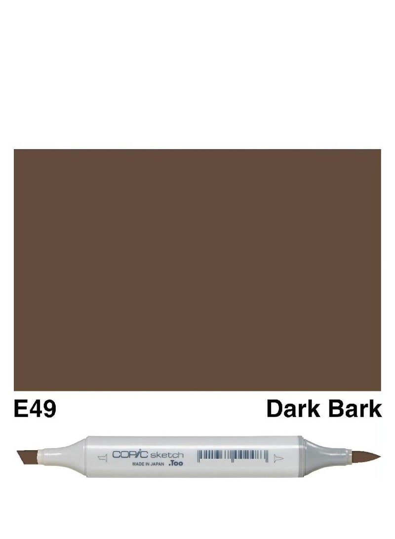 Sketch E-49 Graphic Art Marker Dark Bark Twin Tip