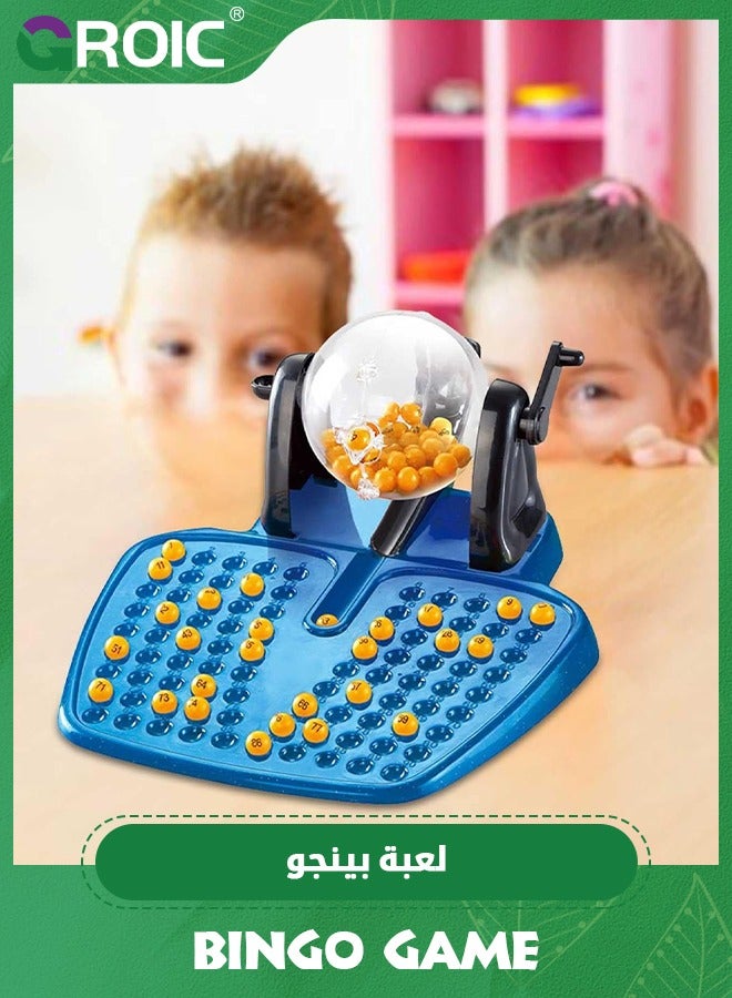GROIC Bingo Game Set,Includes Bingo Cage,90 Bingo Chips,48 Bingo Cards,90 Bingo Balls,Plastic Master Board,Bingo Games for Family,Classic Bingo Machine,Party Games - Image 5