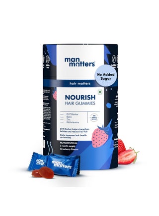 Man Matters Biotin Hair Gummy for Healthy Hair | No Sugar Added | Biotin Gummies with Hair Vitamins | Vitamin A, Vitamin C, Vitamin E & Zinc | 60 Gummies - pzsku/ZC0EDA89F91749DF0F45EZ/45/_/1740202031/66497e22-58dd-4a2e-806f-f6e1a1321627