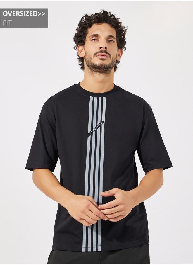 Front Striped Oversized Athleisure T-Shirt - pzsku/ZC0EDB4310884A095A35FZ/45/_/1729844672/fcf2681a-3515-462c-a971-ae72636e6a46