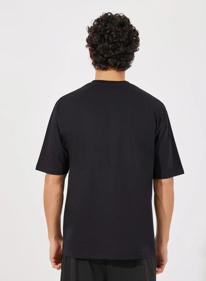 Styli Front Striped Oversized Athleisure T-Shirt