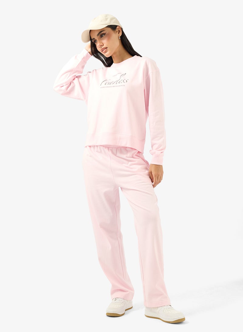 Ginger Oversize Varsity Fleece Sweatshirt & Sweatpant Set - Image 5