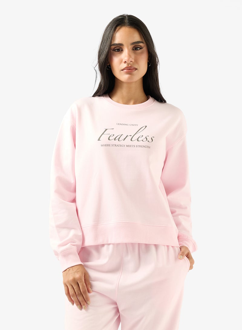 Ginger Oversize Varsity Fleece Sweatshirt & Sweatpant Set - Image 3