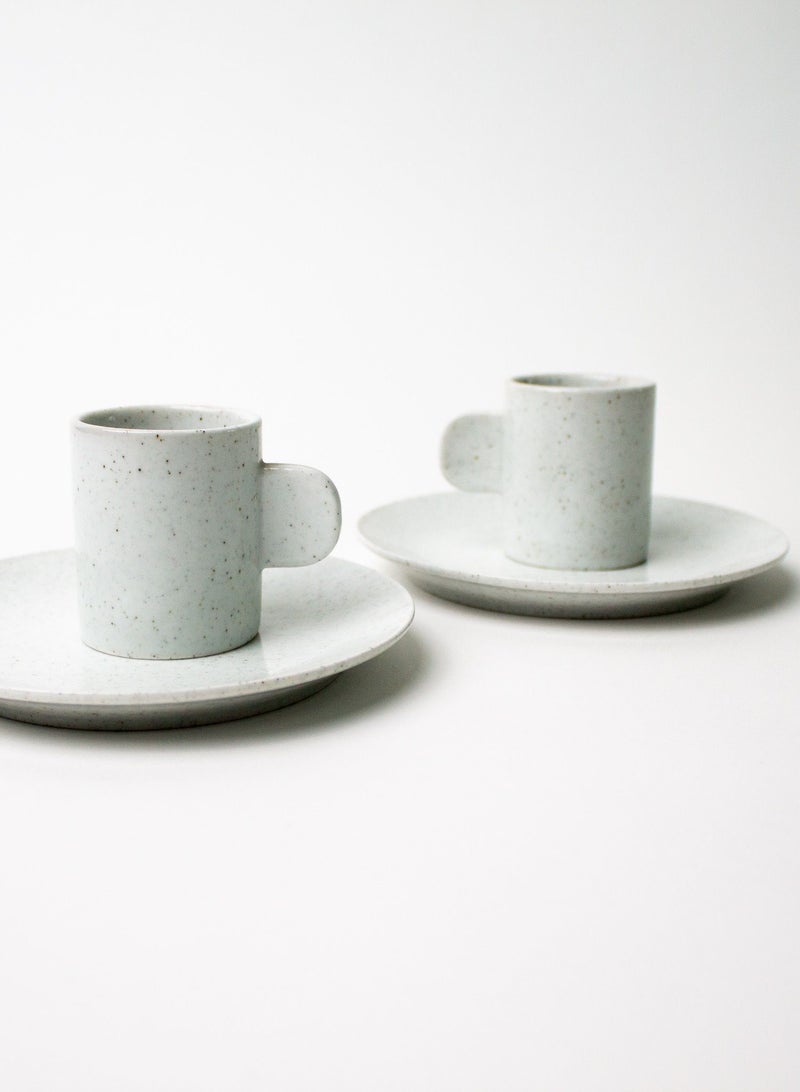 Prickly Pear Set of 2 Kalina Espresso Cup and Saucer - Image 1