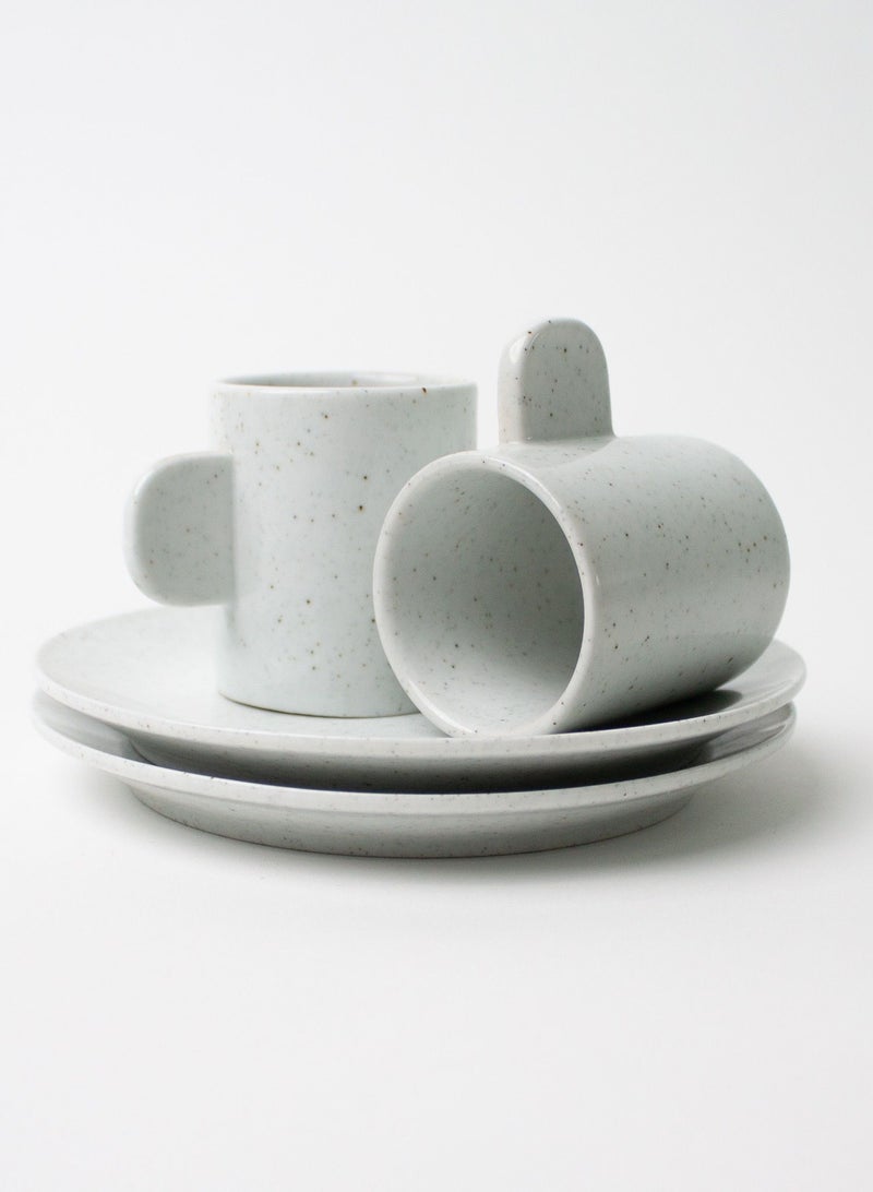 Prickly Pear Set of 2 Kalina Espresso Cup and Saucer - Image 2