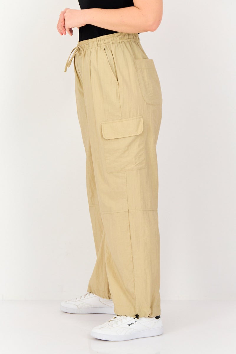 promod سروال كارجو عادي للنساء، بيج - Image 3