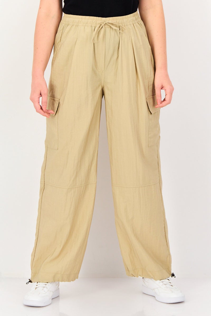 promod سروال كارجو عادي للنساء، بيج - Image 1