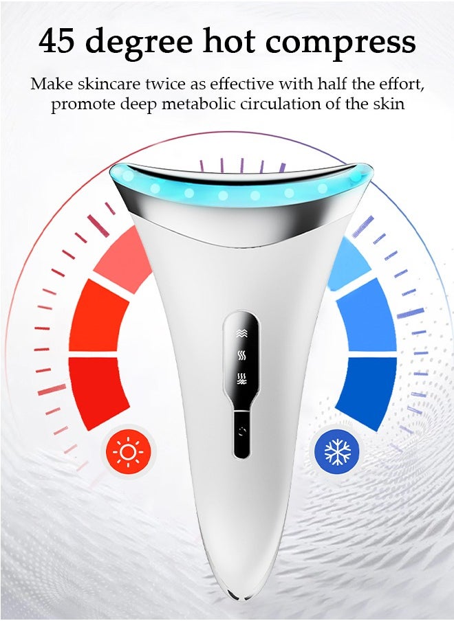 DUNISO Neck Face Beauty Device,  Portable Skin Care Face Massage,3 in 1 Facial Massager, Double Chin Reducer Vibration Massager Wrinkles Removal, Lifts and Tightens Sagging Skin,Face Sculpting Tool with Ther  - Image 5