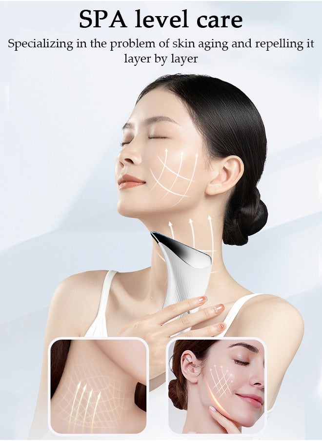 DUNISO Neck Face Beauty Device,  Portable Skin Care Face Massage,3 in 1 Facial Massager, Double Chin Reducer Vibration Massager Wrinkles Removal, Lifts and Tightens Sagging Skin,Face Sculpting Tool with Ther  - Image 3