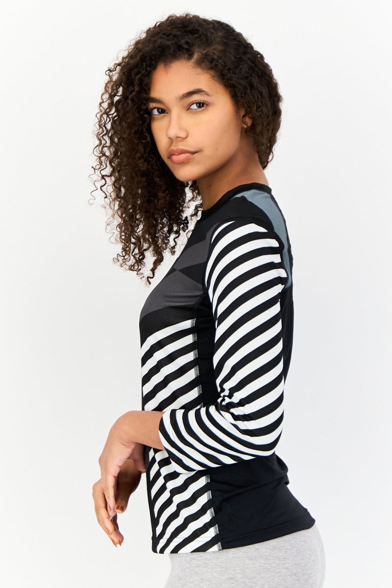 Adidas Women Slim Fit 3/4 Sleeve Tennis T-Shirt, Black - Image 4