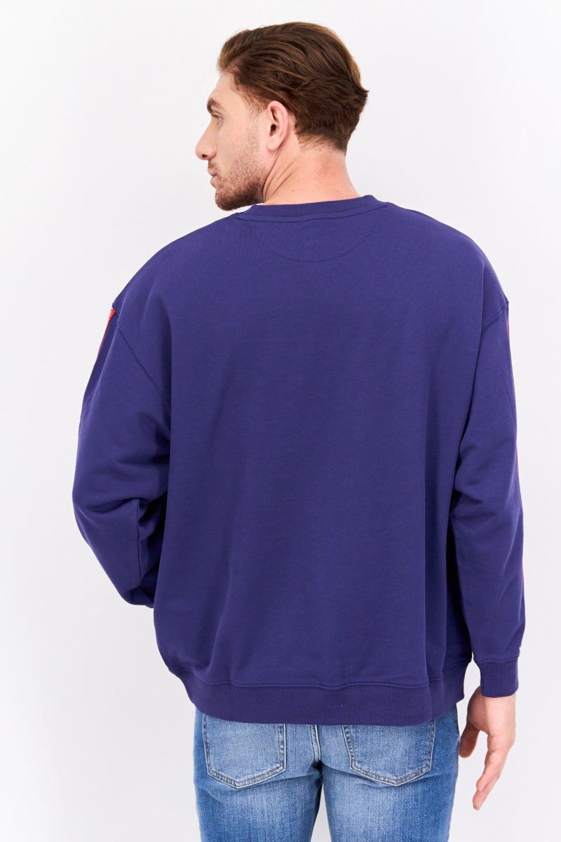 Wrangler Men Crew Neck Long Sleeve Graphic Print Sweatshirt, Blue - Image 3