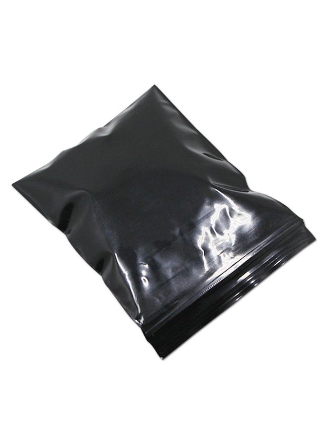 PABCK 100 Pieces Black Reclosable Zip Bags 5.1mil Thickness Poly Plastic Packaging Resealable Zipper Lock Closure Bag for Storage (3.1x4.7 inch) - Image 2