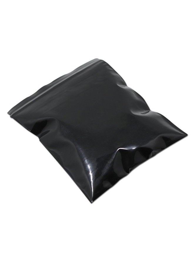 PABCK 100 Pieces Black Reclosable Zip Bags 5.1mil Thickness Poly Plastic Packaging Resealable Zipper Lock Closure Bag for Storage (3.1x4.7 inch) - Image 1
