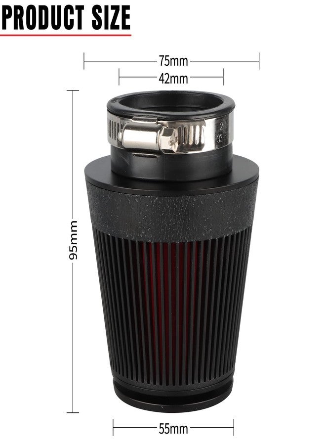 NIBBI Motorcycle Air Filter 42 mm for Moped Scooter ATV Mini Bike Dirt Bike - Image 2