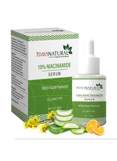 7 Days 10% Niacinamide Face Serum For Dark Spots Acne Marks Blemishes & Oil Balancing With Witch Hazel Hydrosol Face Serum For Women & Men All Skin Types 30Ml  - Image 1