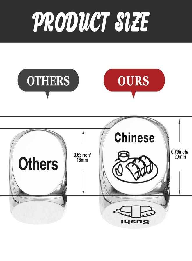 TARINI Food Decision Dice - Valentines Day Gifts for Wife, Funny Anniversary Birthday Stocking Stuffers, Romantic Date Night Game Dice for Couples, Unique Gag Gifts to Solve Dinner Choices - Image 2