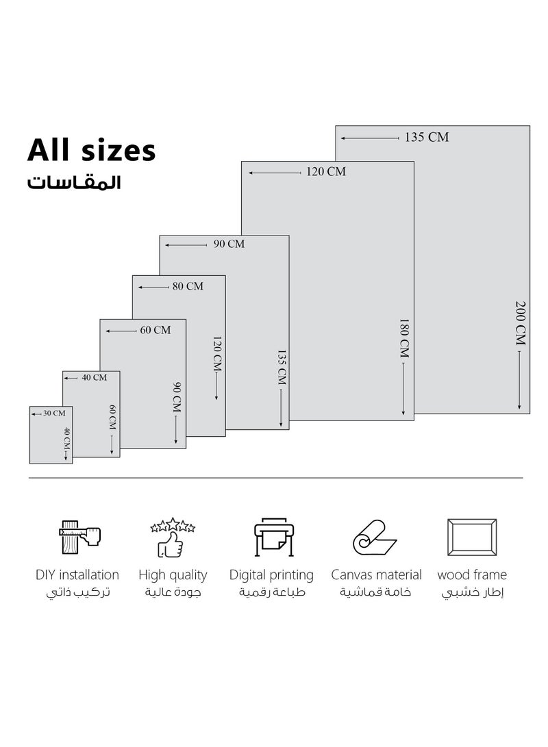 مودكلاس لوحة  ريد ديد ريدمبشن  جدارية باطار خشبي - Image 4