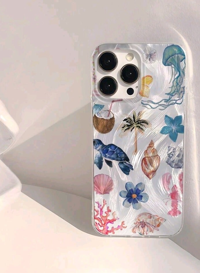 Amazingz Elegant Cover Case For Iphone 13 Pro Anti Slip & Trendy Stickers Des  - Image 1