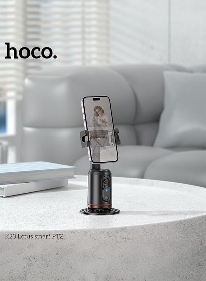 هوكو. حامل هاتف ذكي K23 Lotus 360° مزود بخاصية التتبع بالإيماءات وبطارية قابلة لإعادة الشحن - لا حاجة لتطبيق - Image 2