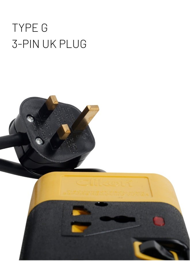 Clikon - Power Strip Extension Cord with 2 Outlets, Universal Plug Adapter and Surge Protector, Charging Socket with 3M Cable, CK550 (2 Slot 3 Meter) - Image 1