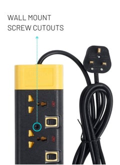 Clikon Power Strip Extension Cord with 2 Outlets, Universal Plug Adapter and Surge Protector, Charging Socket with 3M Cable, CK550 (2 Slot 3 Meter)  - Image 5