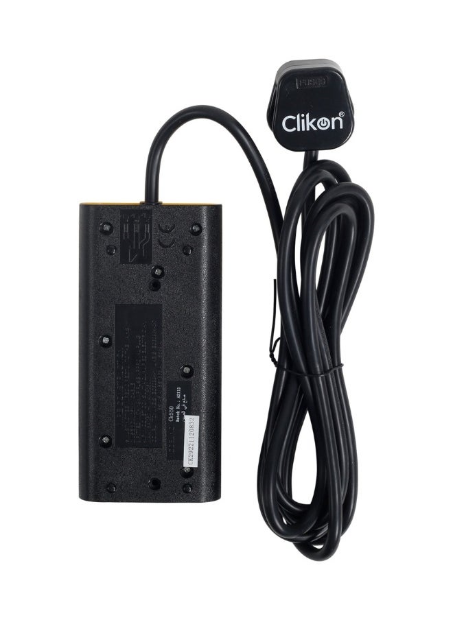 Clikon - Power Strip Extension Cord with 2 Outlets, Universal Plug Adapter and Surge Protector, Charging Socket with 3M Cable, CK550 (2 Slot 3 Meter) - Image 1
