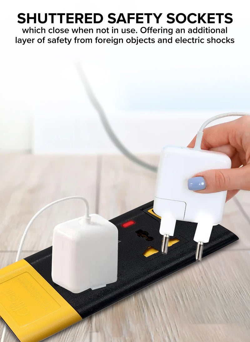 Clikon Power Strip Extension Cord with 2 Outlets, Universal Plug Adapter and Surge Protector, Charging Socket with 3M Cable, CK550 (2 Slot 3 Meter) - Image 5