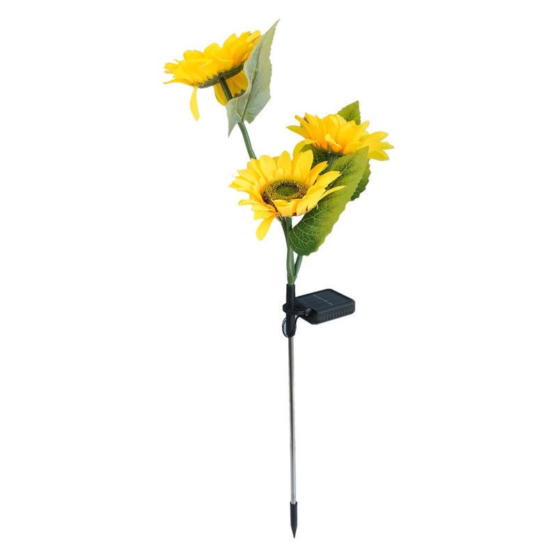 Solar Multi Head Sunflower Ground Stake Light for Outdoor Garden Landscape Lawn Decor - Image 2