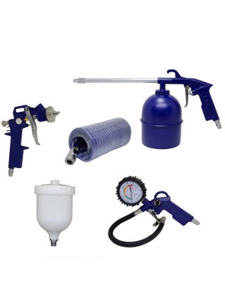 5 pc Pneumatic Air Tool Kit - Spray Gun, Inflator with Gauge, Blower, and Hose Set- MKDGS5 - pzsku/ZC0EE14D9DF313DC5B14DZ/45/_/1724753018/4249299d-2b60-4545-8132-114fbec73efa