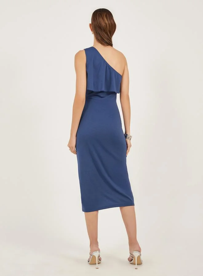 Styli One-Shoulder Midi Dress