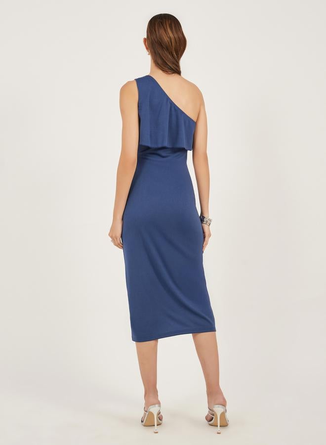 Styli One-Shoulder Midi Dress  - Image 5