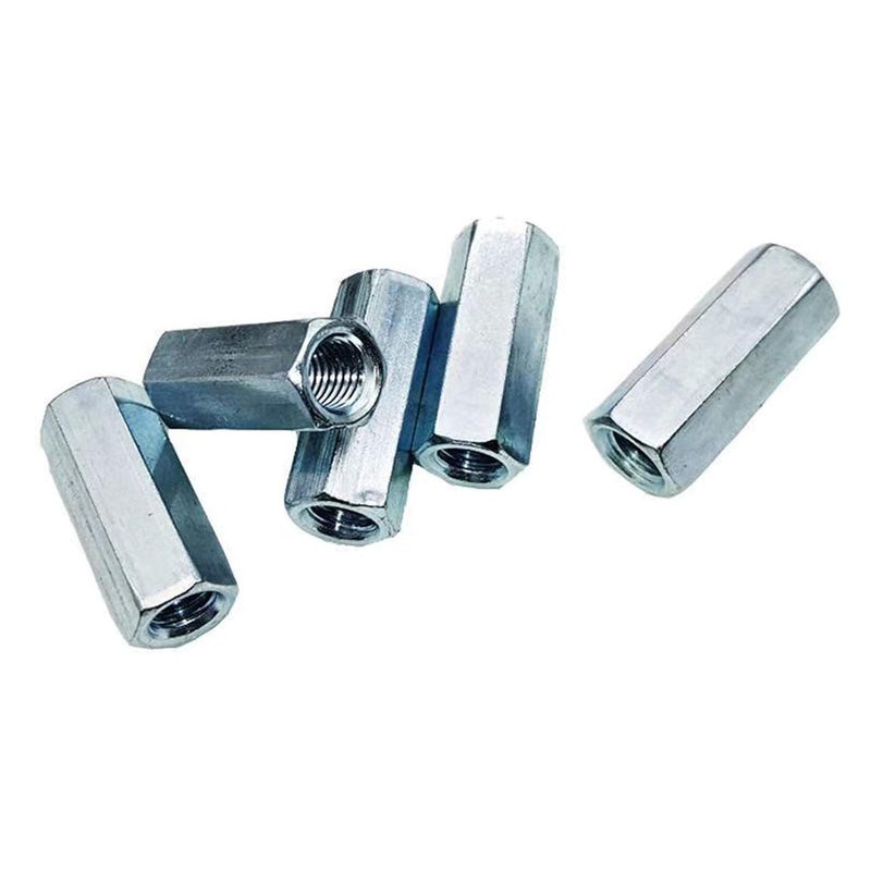 SDY 10 Pcs M12 x 1.75 x 40mm Long Rod Coupling Hex Nut Connector Zinc Plated Joint Nut Industrial Construction Fasteners - Image 1