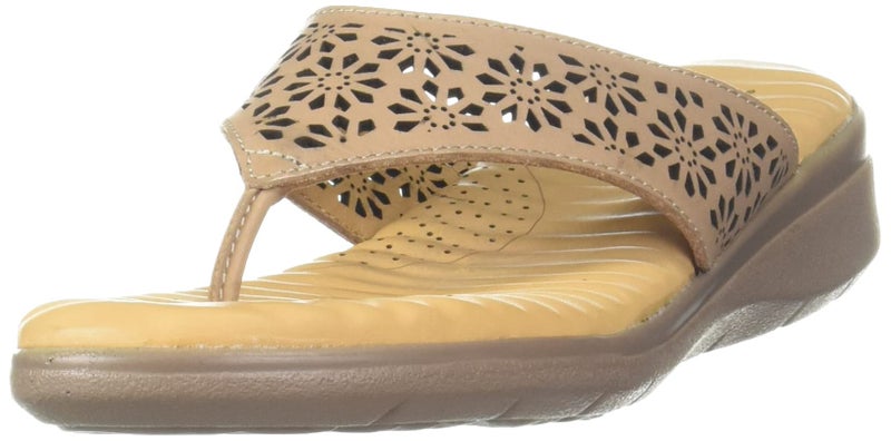 Scholl Women's FLEX THONG Beige Flats - 6 UK (6748908) - Image 1