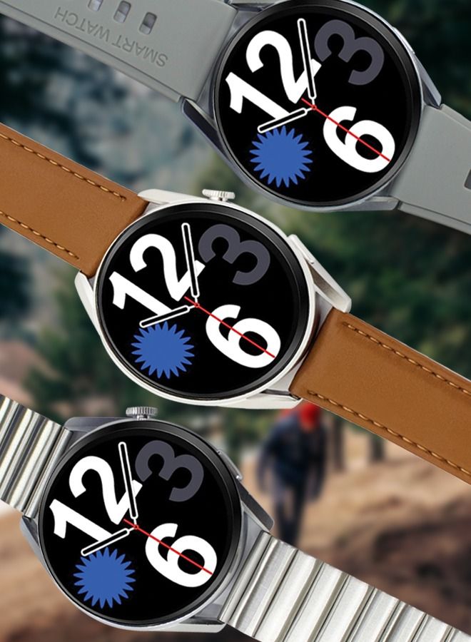 Max & Max Smart Watch for Men & Women – Cruise Collection Water Resistant Fitness Tracker with Bluetooth Calling, Heart Rate & Sleep Monitor, 3 Replaceable Straps (Grey, Silver, Brown) – Compatible with iOS & Android - Image 2