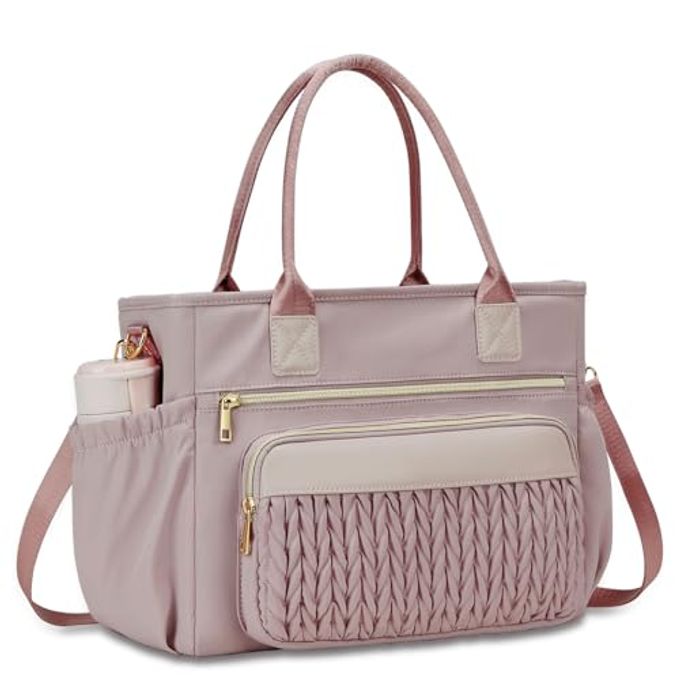 lunch box for women Insulated lunch bag women - LeakProof lunch tote bag With Adjustable shoulder straps and Side Pockets,Reusable cute cooler Bag For Work Picnic Pink