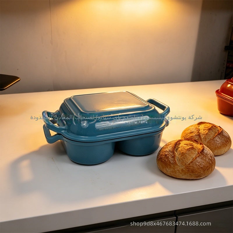 Enamel Cast Iron Dutch Oven for Bread Baking, Safe up to 500°F, Non-Stick Round  Design - Image 5