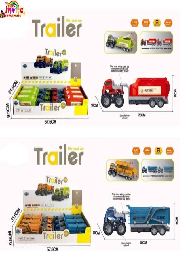 SANTALON 1:43 Metal Toys Alloy Diecast Truck Set Toy, Diecast Miniature Car Model (Pack of 2-Multicolor) - Image 2