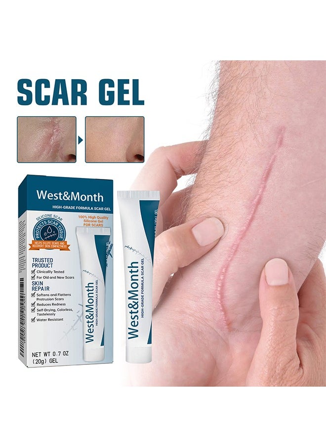 West&Month High-Grade Formula Scar Gel, Fade Scar Gel, Smooth Skin Care Gel,Scar Repair For Scar Pregnancy Surgery, 20g  - Image 1