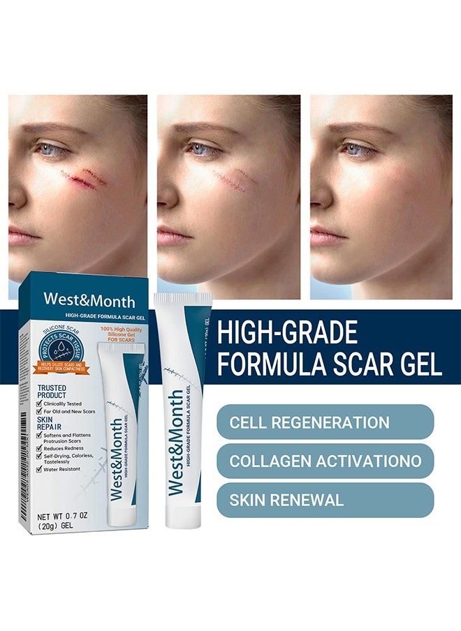 West&Month High-Grade Formula Scar Gel, Fade Scar Gel, Smooth Skin Care Gel,Scar Repair For Scar Pregnancy Surgery, 20g  - Image 3
