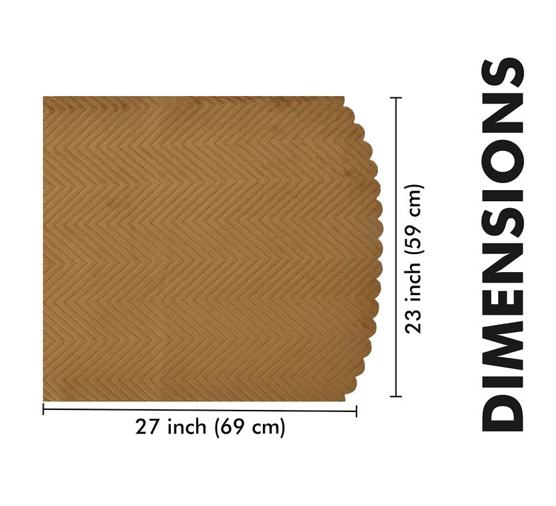 Yellow Weaves 1 Seater Quilted Sofa Chair Cover with Arm Cover, Seat & Back Cover, Color - Brown - Image 4