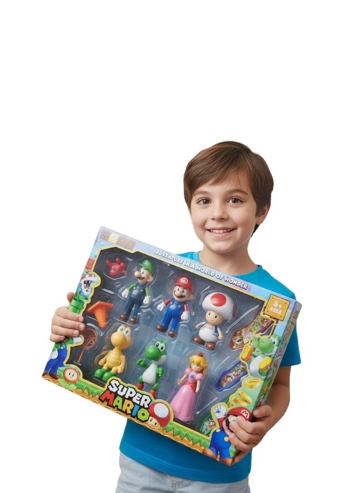 Premium Super Mario Character Action Figure Set – Multicolor Mario, Luigi, Princess & Friends Toy Collection for Kids - Image 2