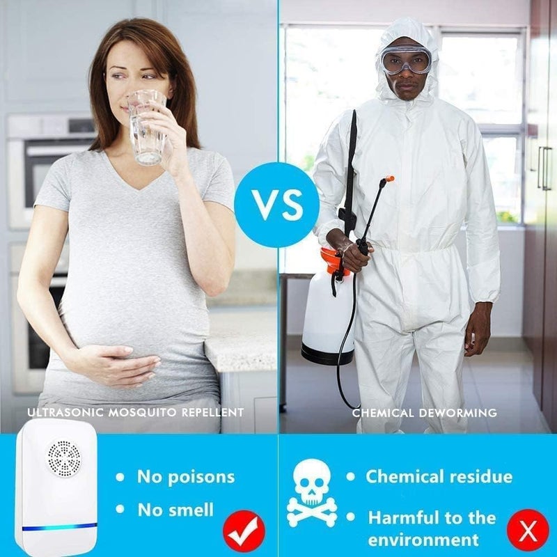 FUNI Ultrasonic Insect Repellent, Indoor Fly Repellent Plug-In, Pest Control for Ants, Bed Bugs, Cockroaches, Flies, Mosquitoes, Non-toxic, Human, Pet Safe, for Home, Kitchen, Office, Garage, Hotel - Image 5