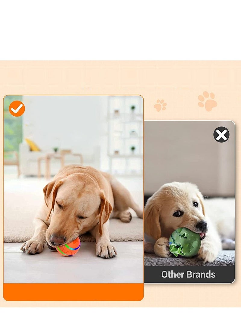 SYOSI - Dog Balls Toys Remote Control Dog Balls Interactive Dog Balls Toys Active Rolling Ball for Dogs Orange Light-Up Dog Ball USB Rechargeable Aggressive Chewers Toy - Image 1