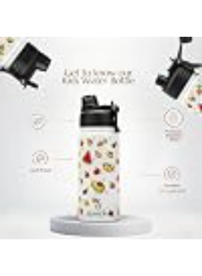 Speedex Tutty Fruty 500 Kids Vacuum Insulated Stainless Steel Water Bottle 450 ML | Double Wall Hot & Cold Sipper (Straw + Direct Sip) | Leakproof BPA Free School Water Bottle for Boys & Girls - Image 4