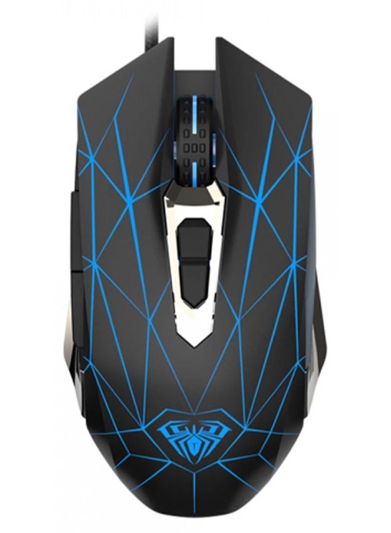 أولا ماوس ألعاب سلكي، S50 (RGB) 2400 نقطة لكل بوصة، محرك بصري متطور، تصميم مريح، يشعر بالراحة - أسود - Image 1